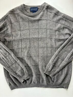 Davis & Squire 2 Ply Cashmere Sweater Grey XL